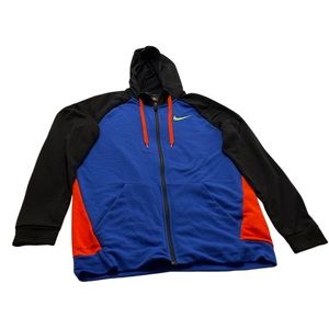 Nike Dri-Fit multicolored (red, black, blue) zip up, size:S, NWOT, $35